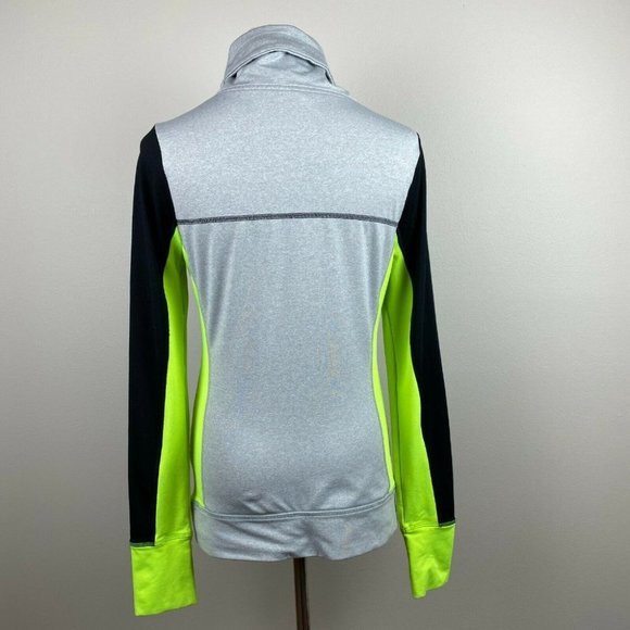 Pink Victorias Secret Top S Turtleneck Pullover Active Zip Pockets Thumbholes - Picture 5 of 10